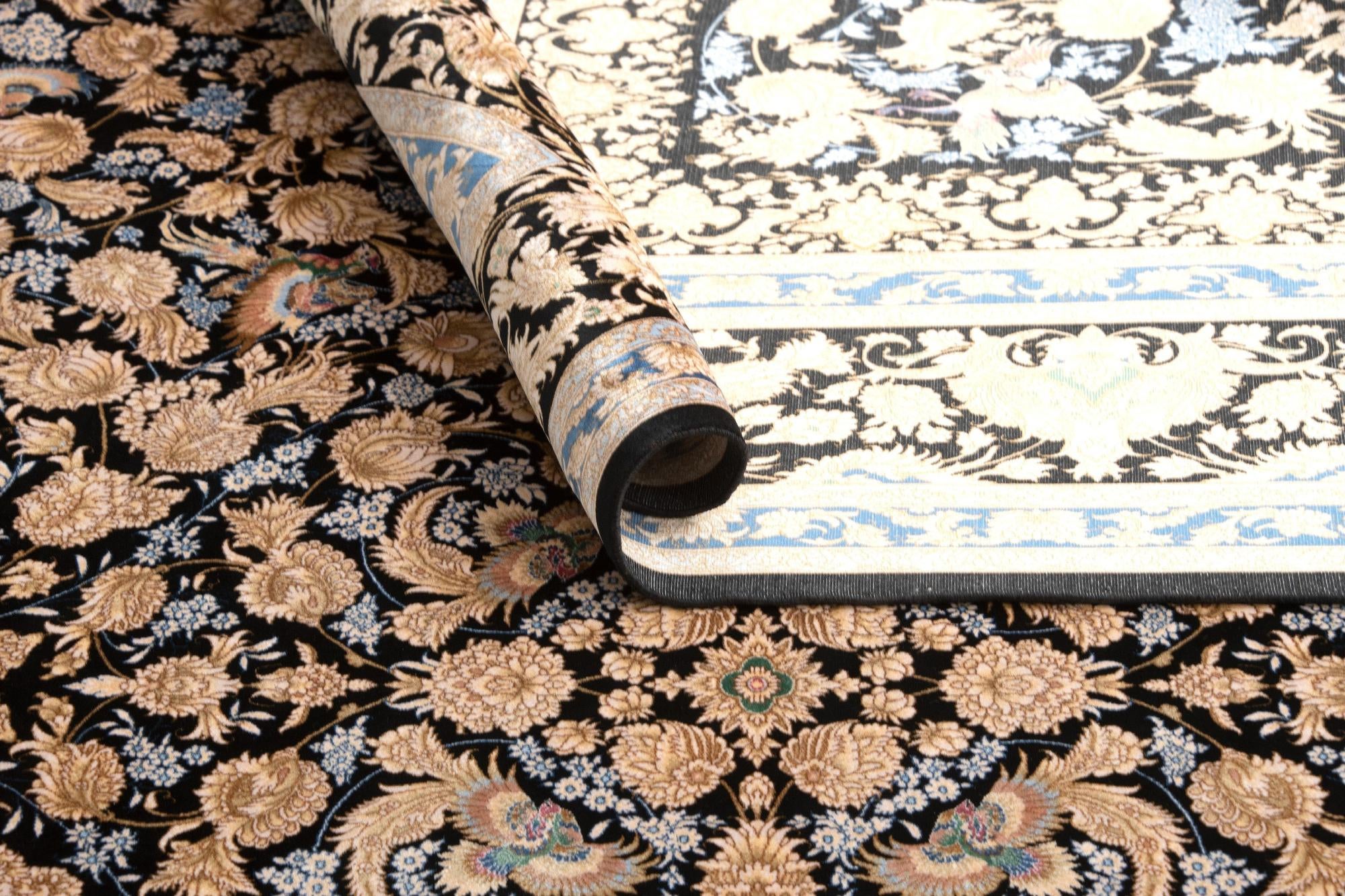 5' 11 x 9' 2 Ghom Design Rug