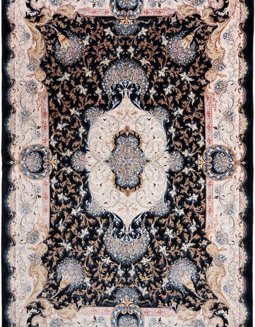 6' 7 x 9' 10 Ghom Design Rug