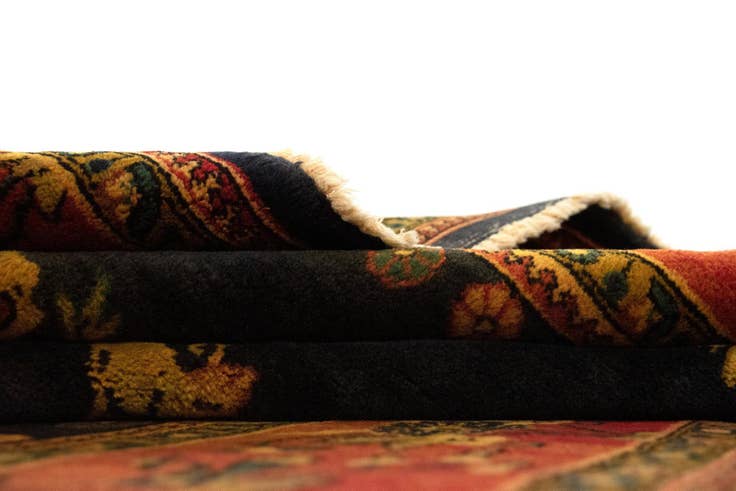 Detail image of 6' 1 x 9' 5 Hand Knotted Ghom Persian Wool Rug