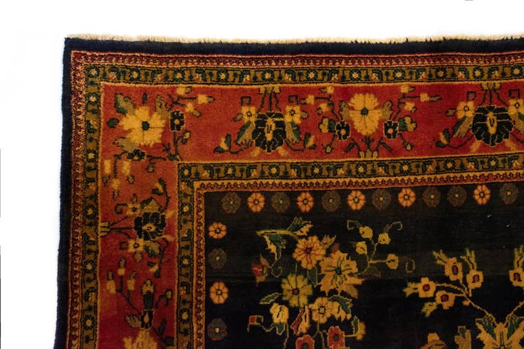 Detail image of 6' 1 x 9' 5 Hand Knotted Ghom Persian Wool Rug