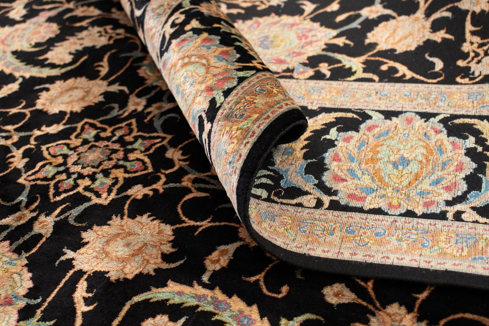 4' 4 x 6' 7 Ghom Silk Rug