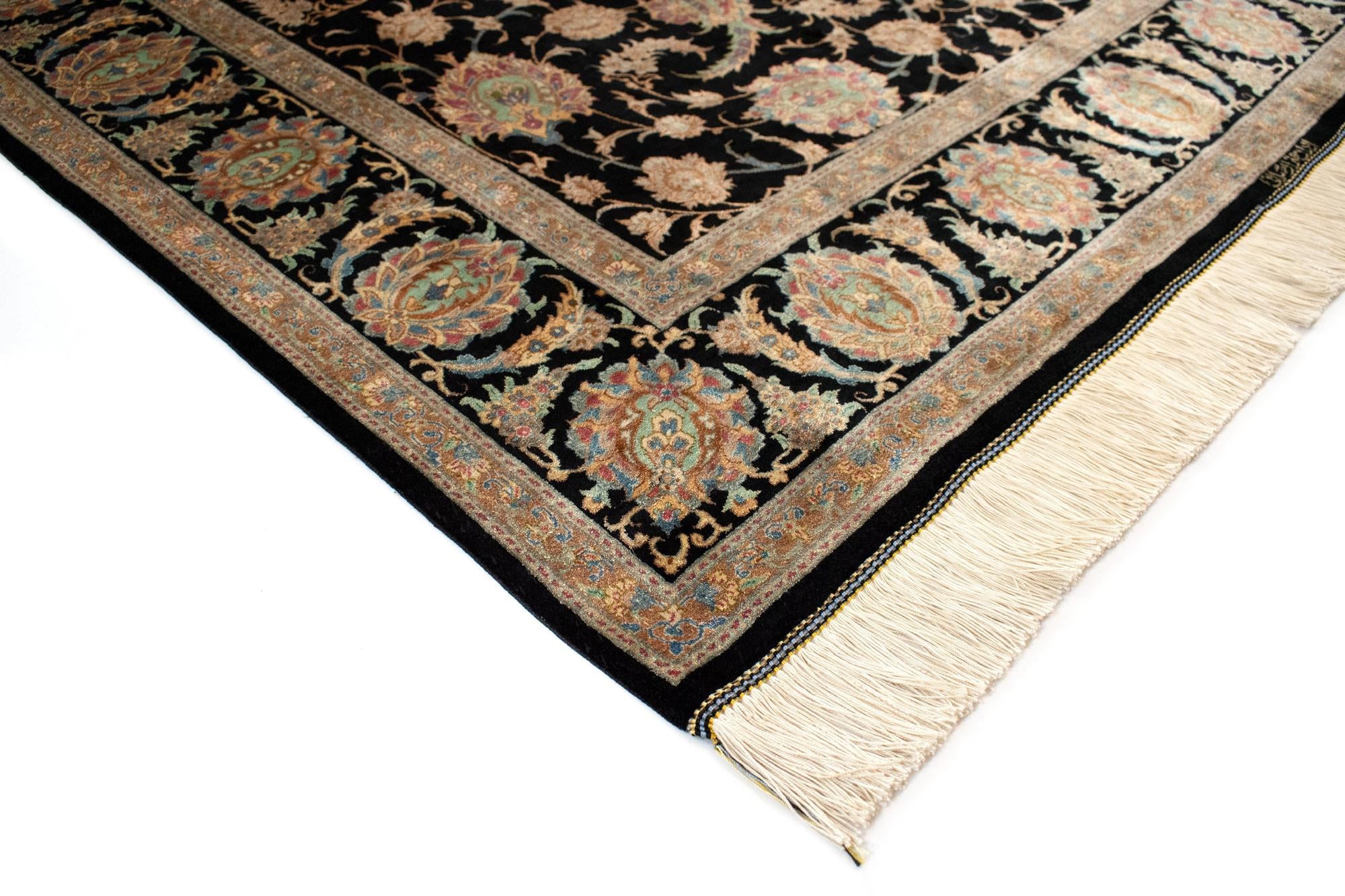 4' 4 x 6' 7 Ghom Silk Rug