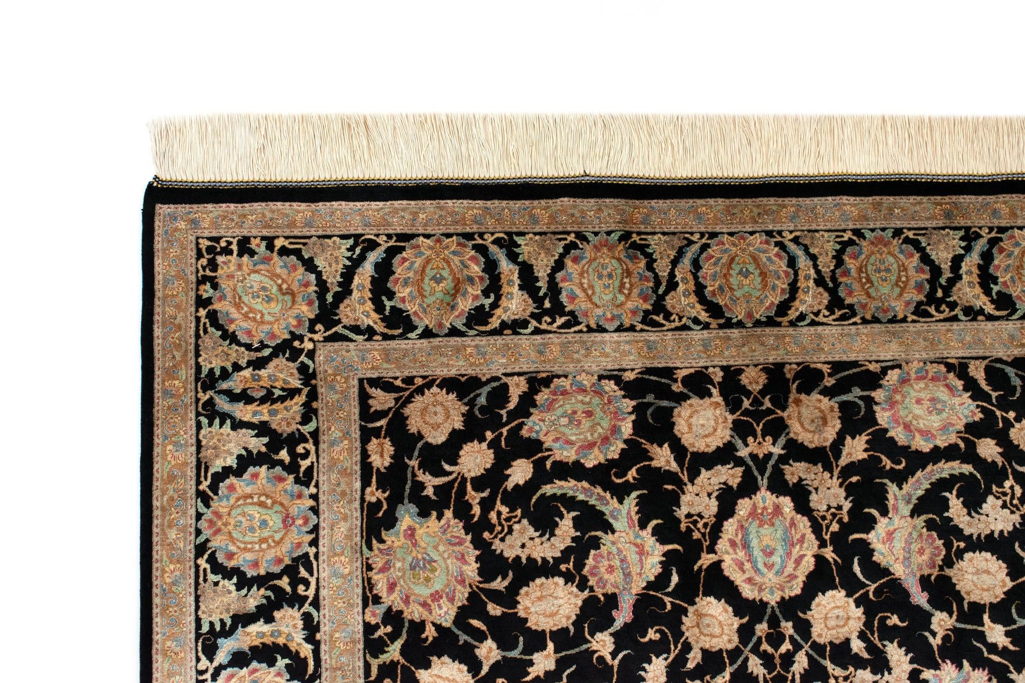 4' 4 x 6' 7 Ghom Silk Rug