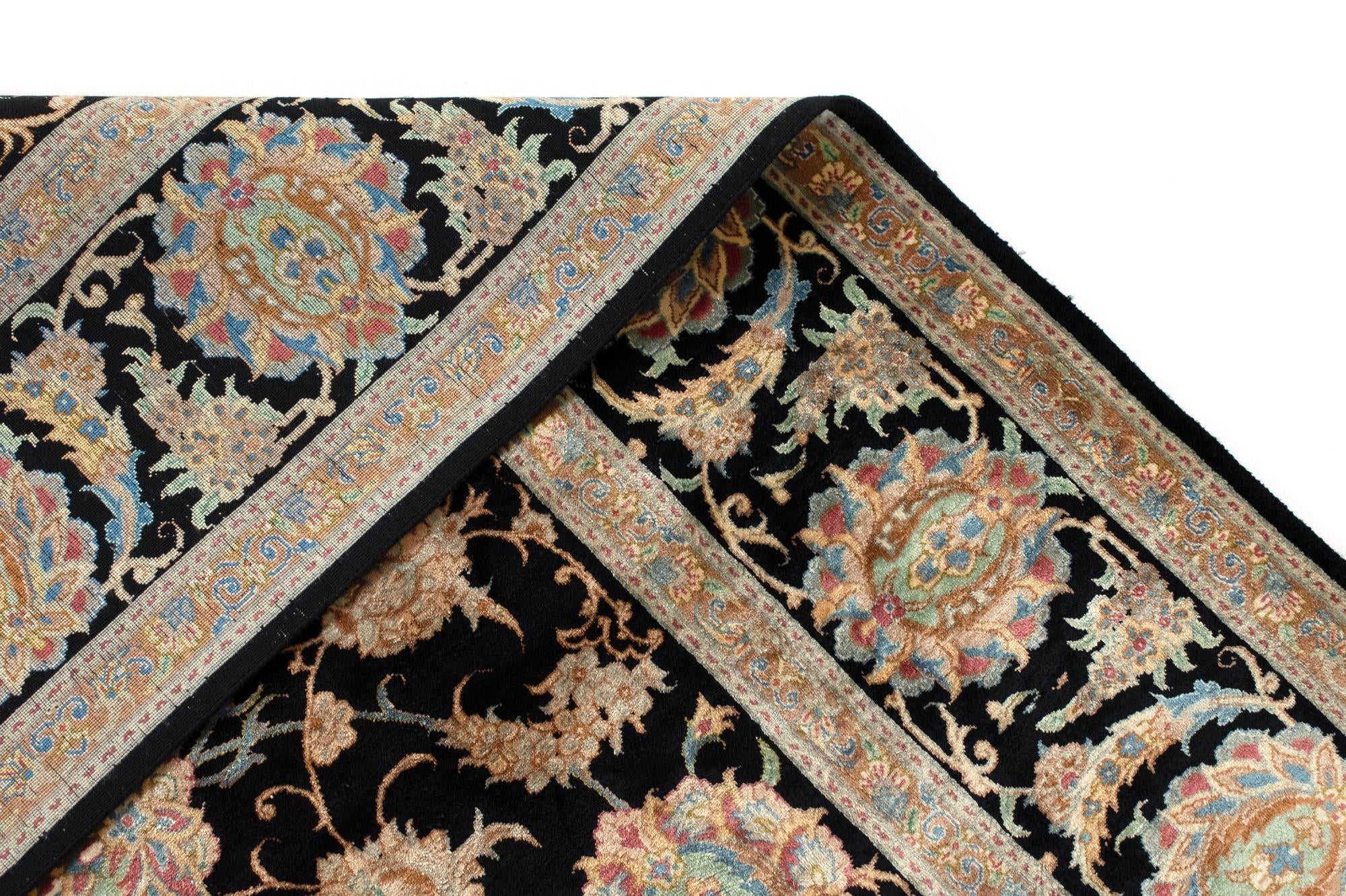 4' 4 x 6' 7 Ghom Silk Rug