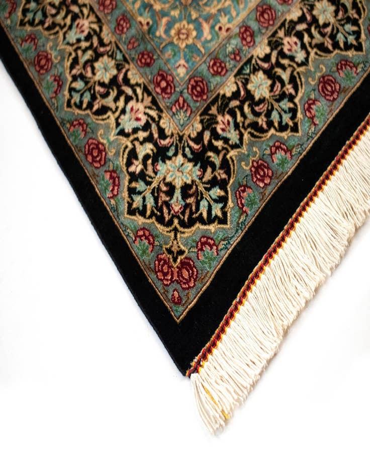 Detail image of 2' 7 x 4' 1 Ghom Silk Rug