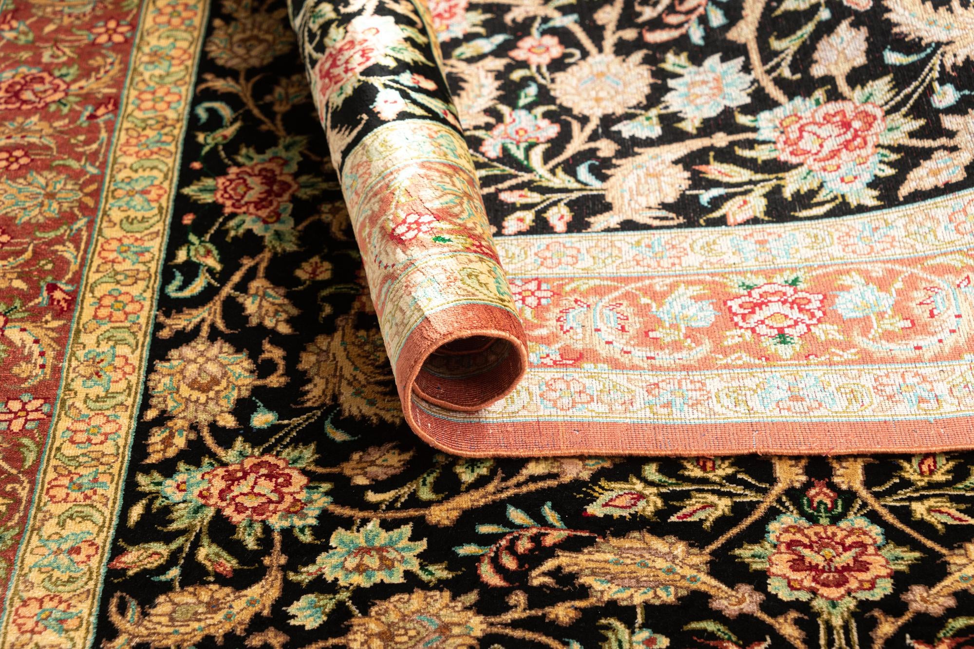 2' 7 x 4' 2 Ghom Silk Rug