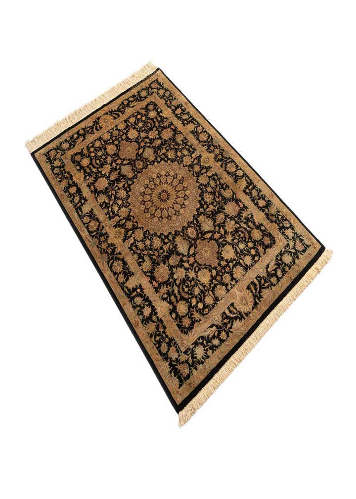 3' 5 x 5' 1 Ghom Silk Rug