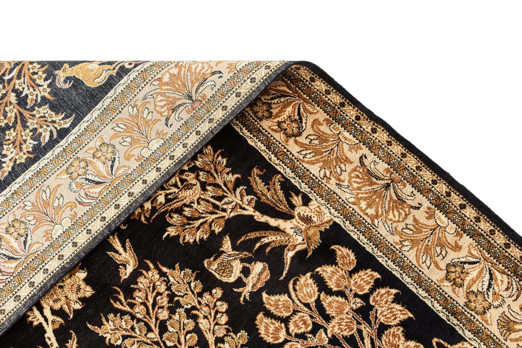 3' 5 x 5' 9 Ghom Silk Rug
