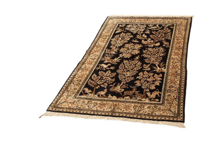 Detail image of 3' 5 x 5' 9 Ghom Silk Rug