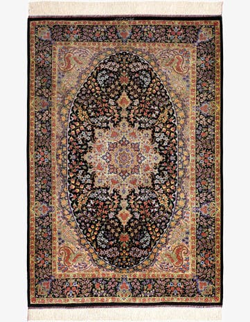 3' 3 x 4' 10 Ghom Silk Rug