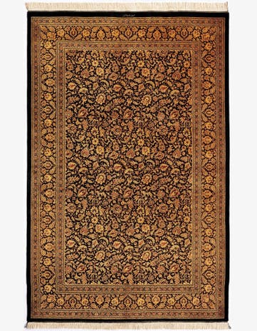 5' 1 x 7' 7 Ghom Silk Rug