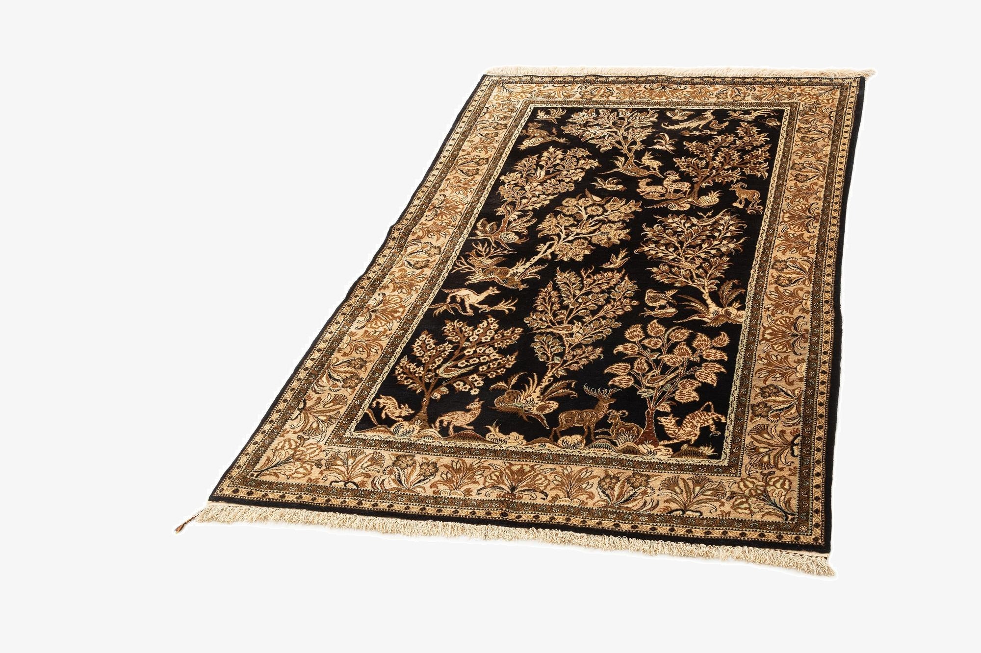 3' 5 x 5' 9 Ghom Silk Rug