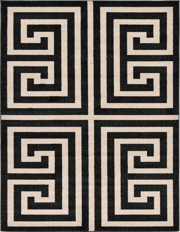 Detail image of 5' 3 x 8' Greek Key Rug