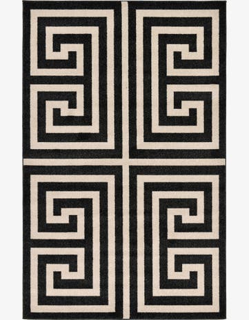 5' 3 x 8' Greek Key Rug
