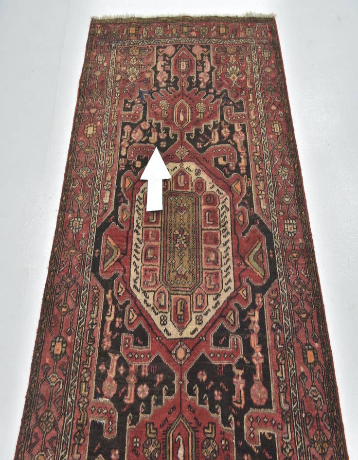 Detail image of 4' x 6' 6 Hand Knotted Hamedan Persian Wool Rug