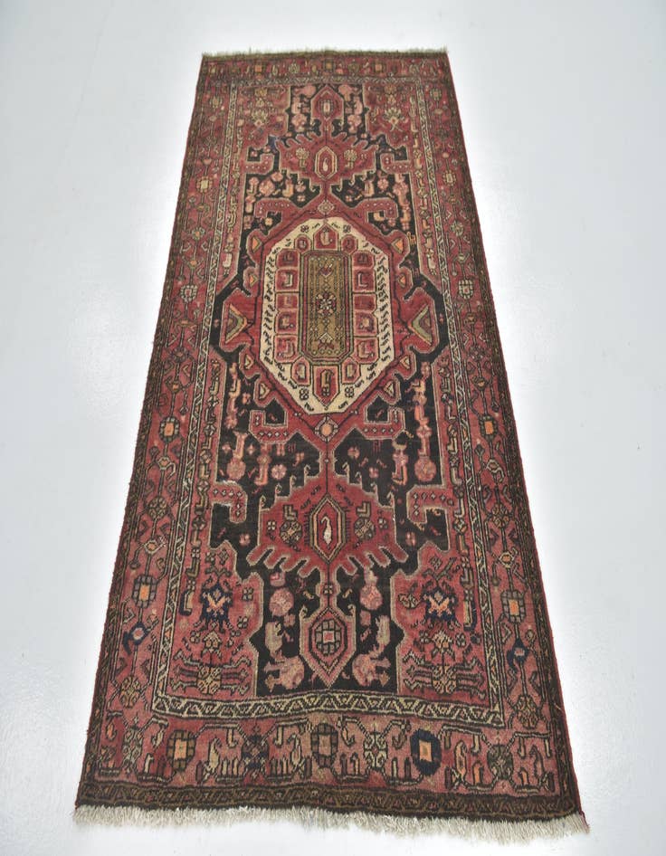 Detail image of 4' x 6' 6 Hand Knotted Hamedan Persian Wool Rug