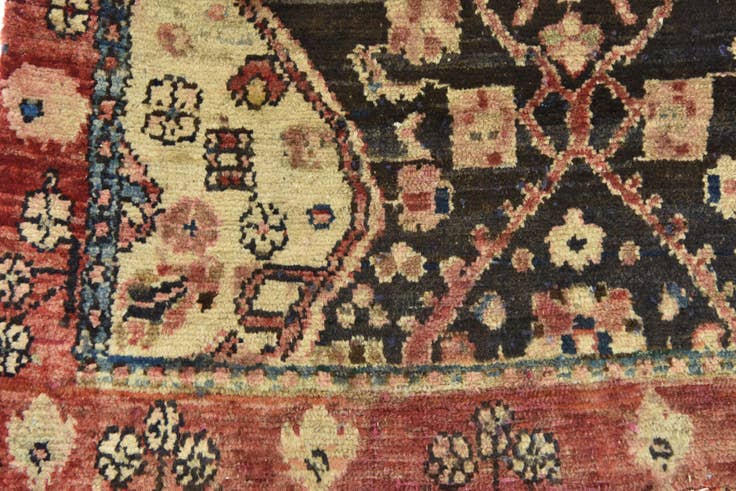 Detail image of 85cm x 130cm anudado a mano Hamedan Alfombra Persa Lana