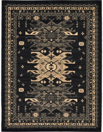 Black Heris Rug