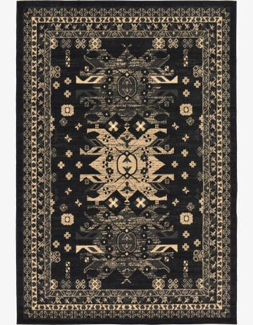 Black Heris Rug