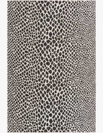 Black Easy-Clean Jill Zarin Cape Town Indoor / Outdoor Rug