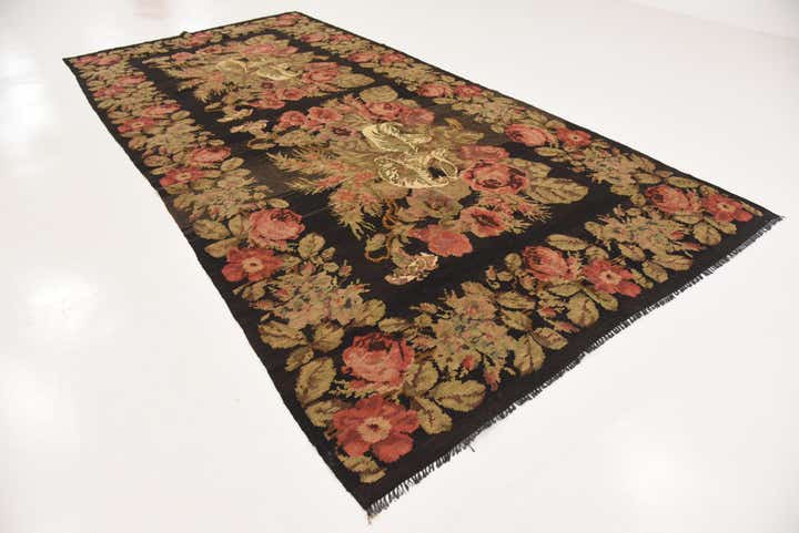 6' 2 x 13' 7 Hand Knotted Karabakh Wool Rug