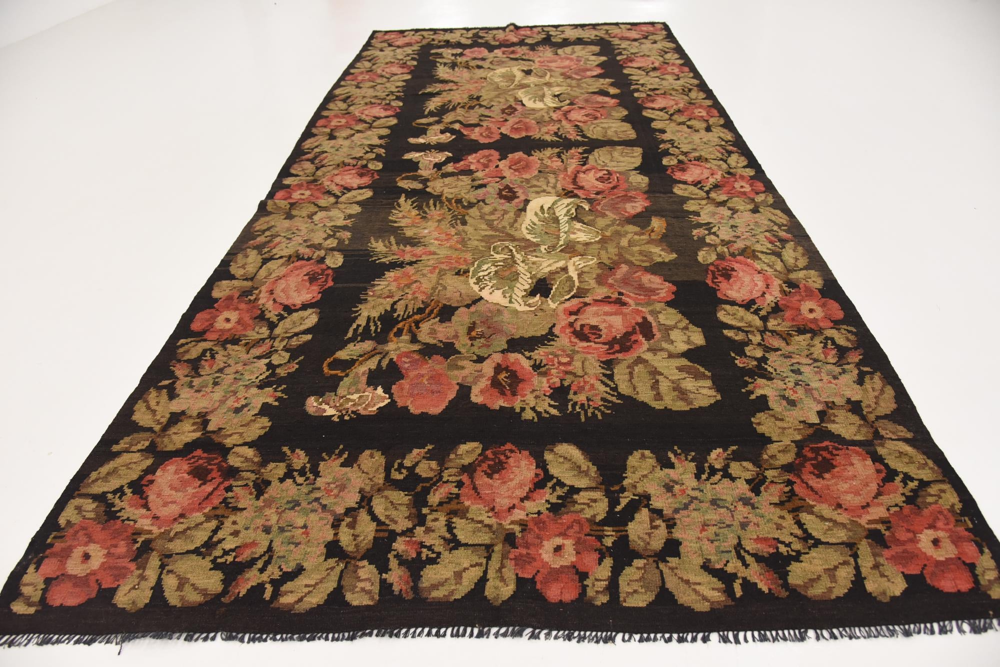 6' 2 x 13' 7 Hand Knotted Karabakh Wool Rug