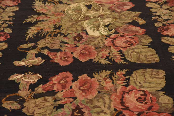 6' 2 x 13' 7 Hand Knotted Karabakh Wool Rug