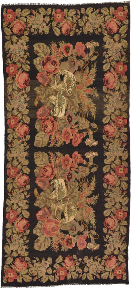 Detail image of 6' 2 x 13' 7 Hand Knotted Karabakh Wool Rug