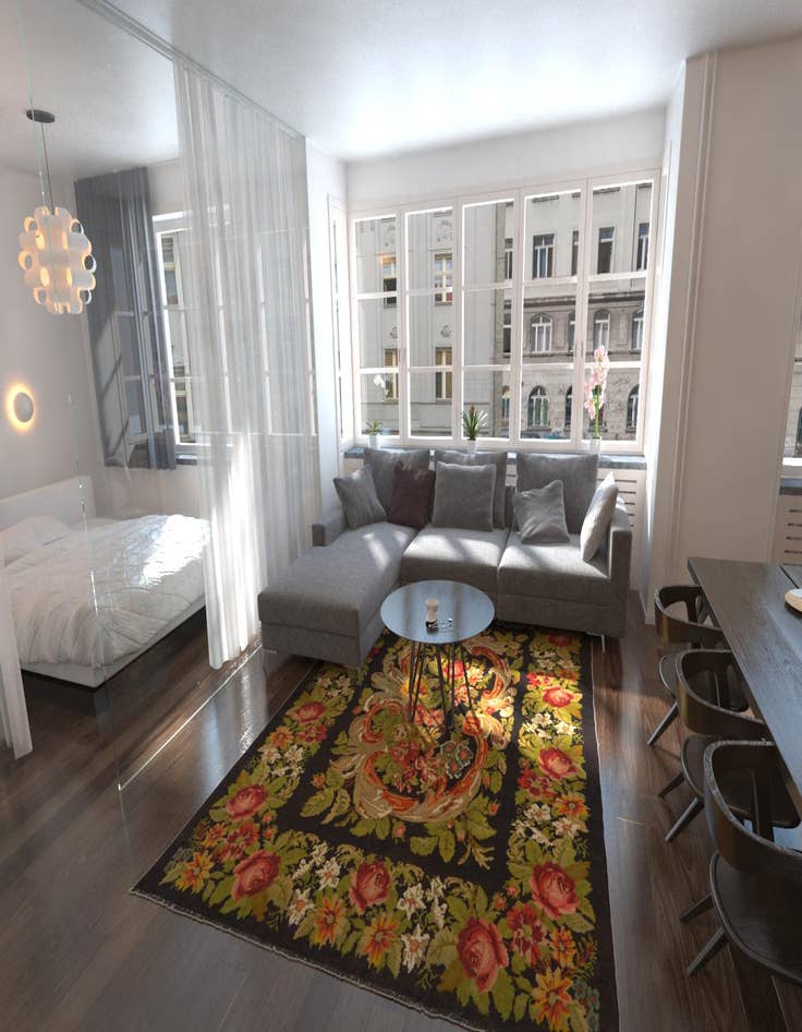 Detail image of 8' x 11' 3  Hand Knotted Karabakh Wool Rug