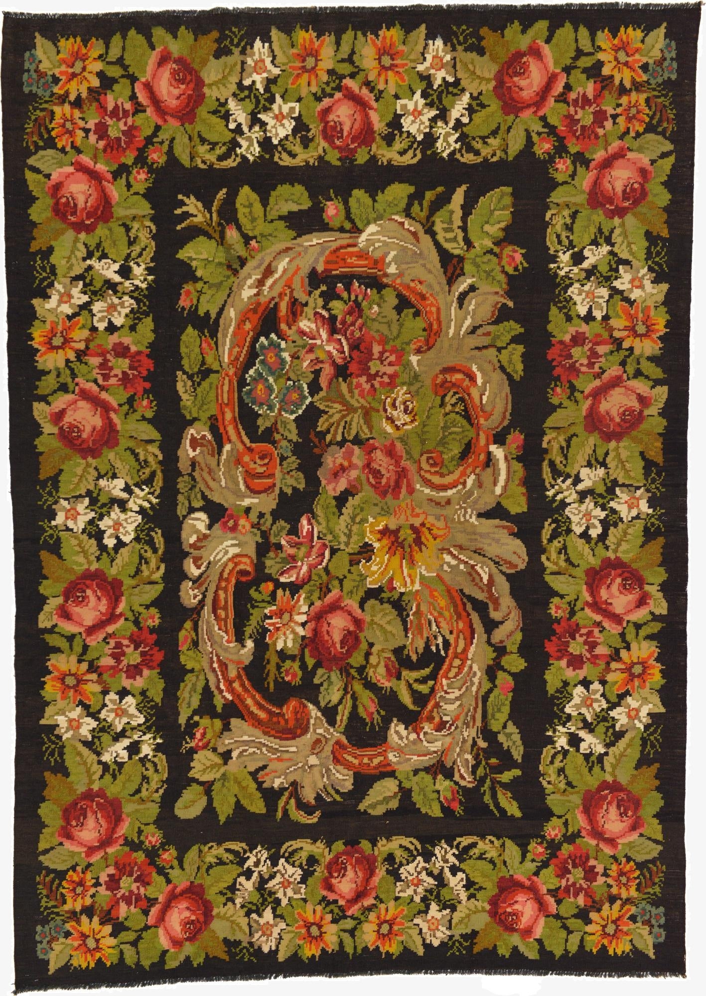 8' x 11' 3  Hand Knotted Karabakh Wool Rug