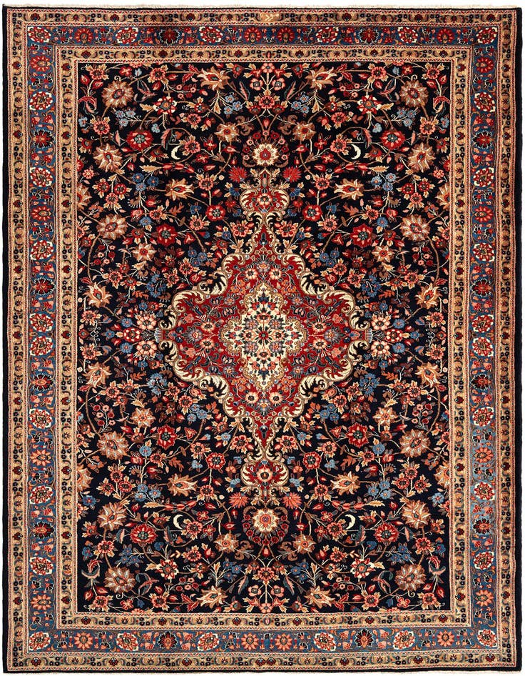 Detail image of 7' x 10' 6 Kashan Wool Rug