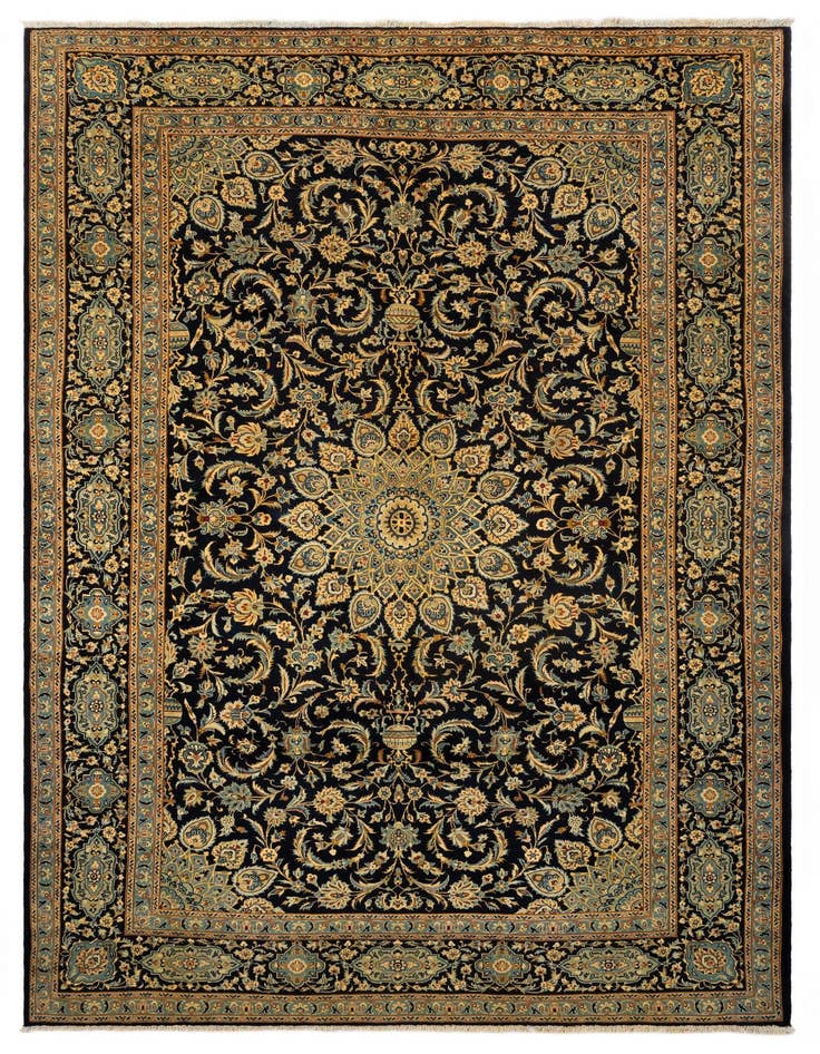 Detail image of 7' 10 x 11' 9 Kashan Wool Rug