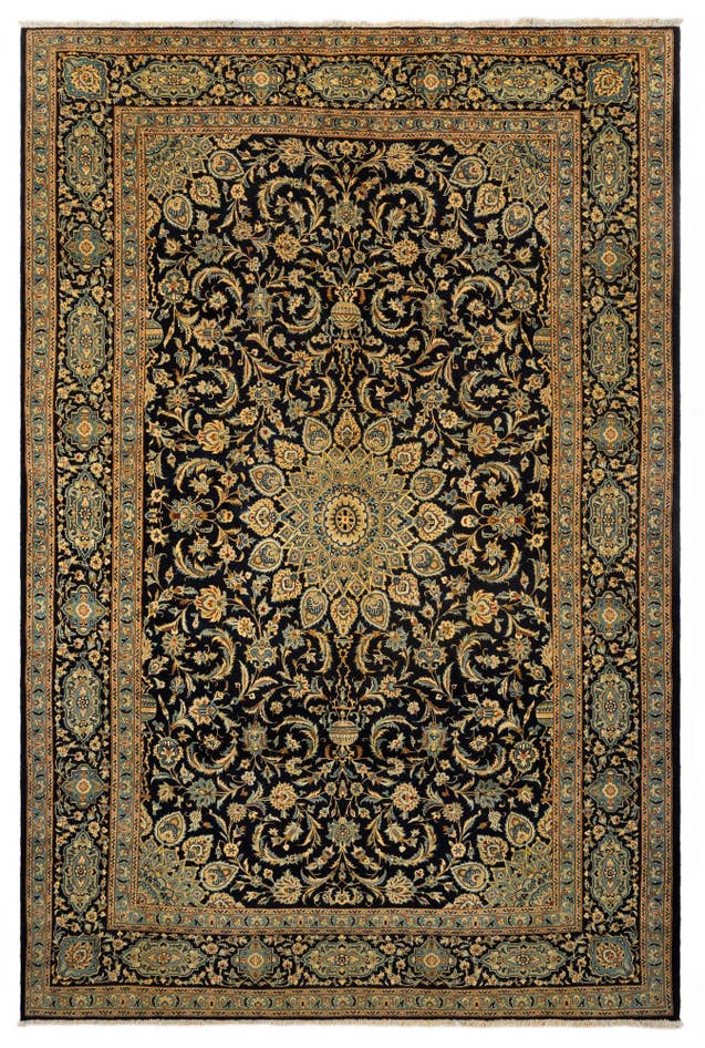 Detail image of 7' 10 x 11' 9 Kashan Wool Rug