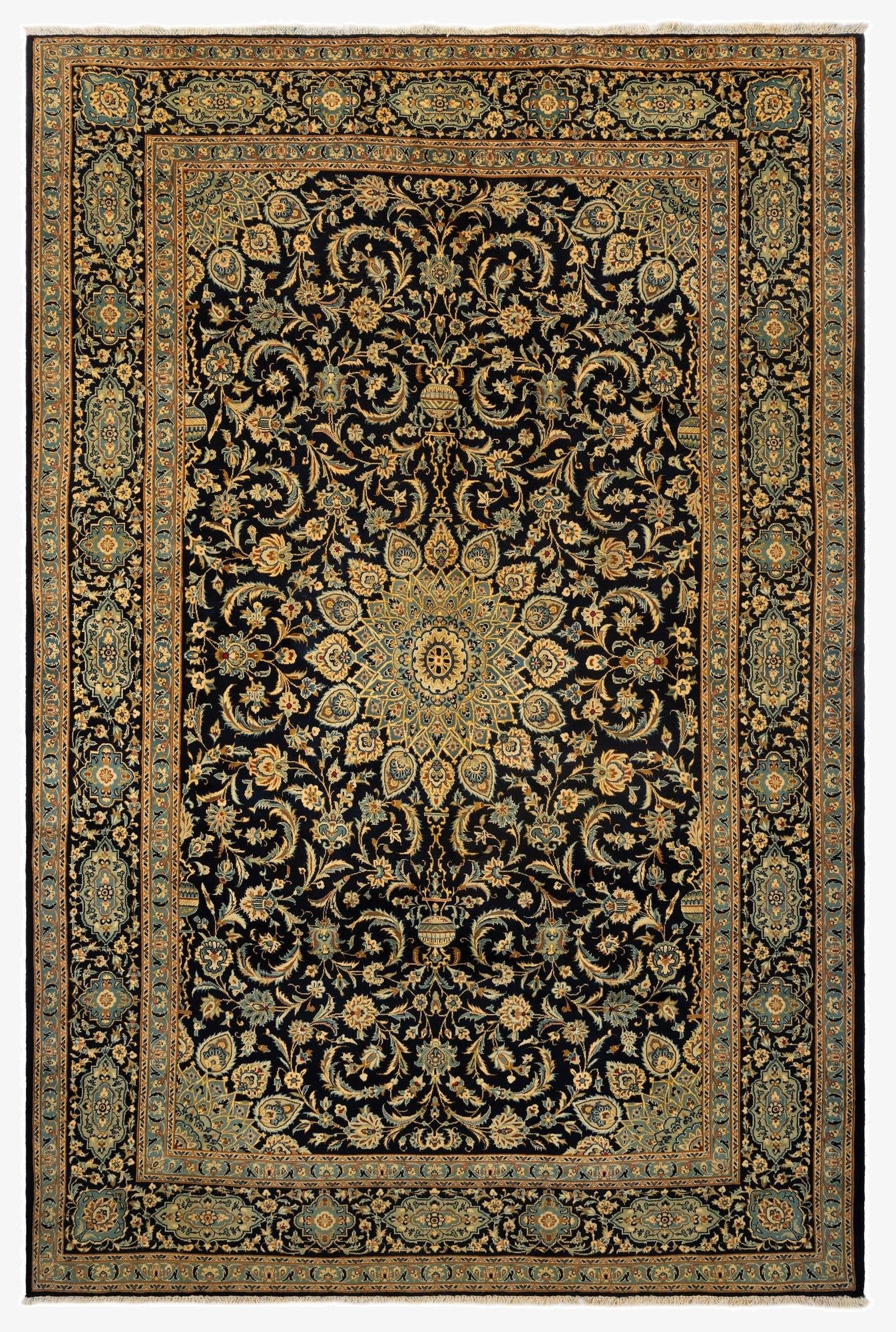 7' 10 x 11' 9 Kashan Wool Rug