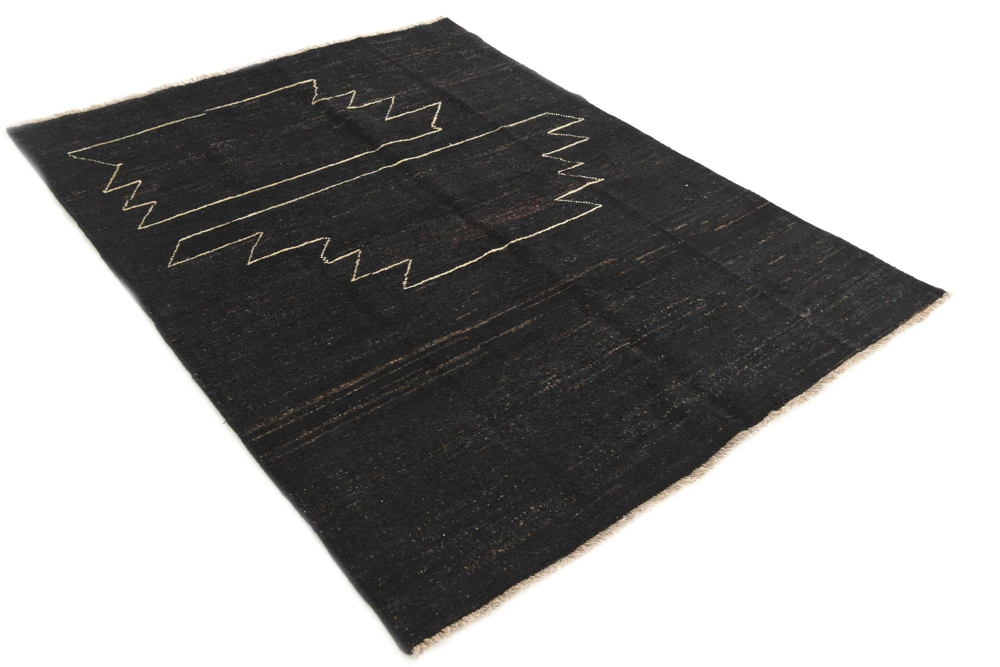 5' x 6' 5 Hand Knotted Kashkuli Gabbeh Rug