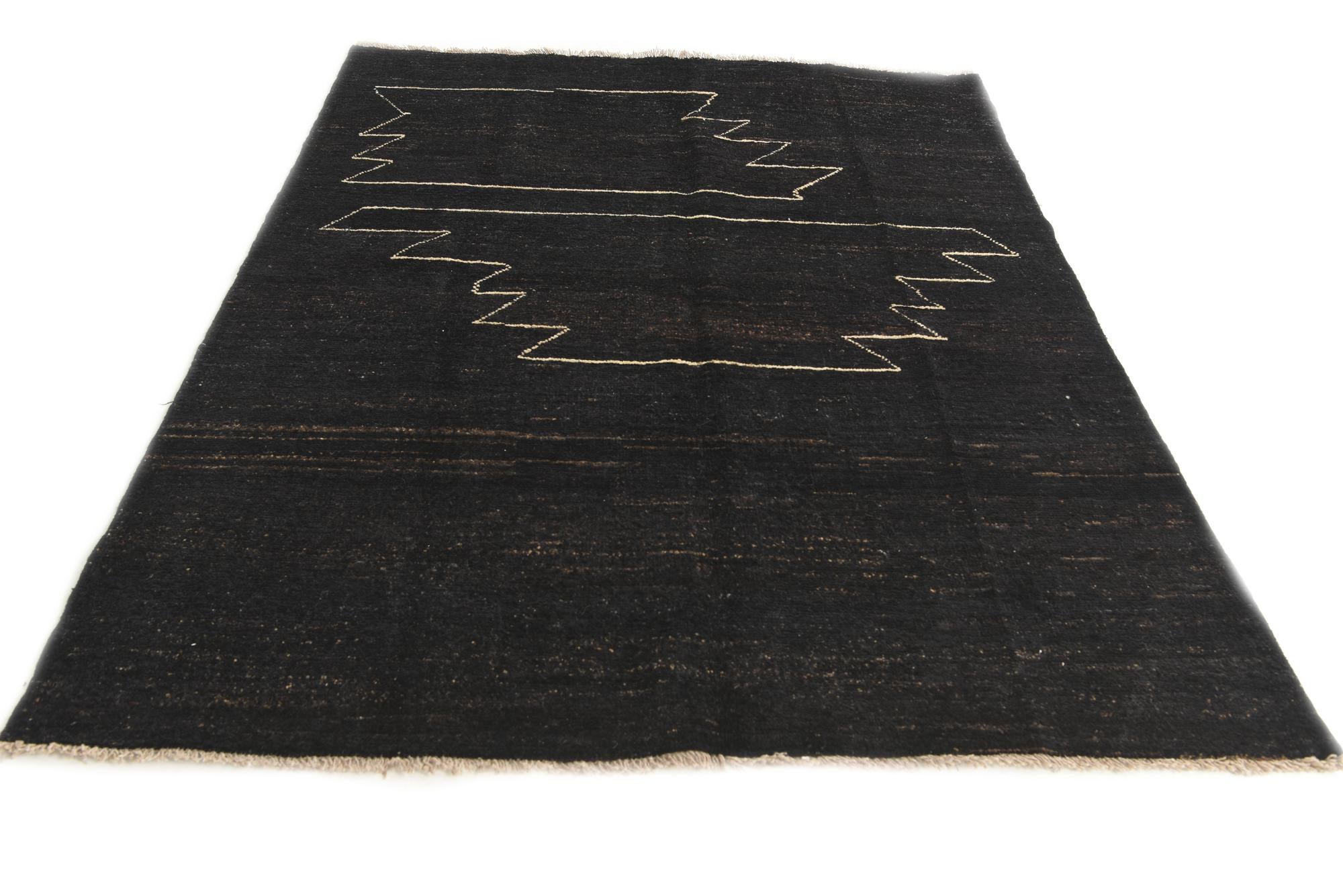 5' x 6' 5 Hand Knotted Kashkuli Gabbeh Rug