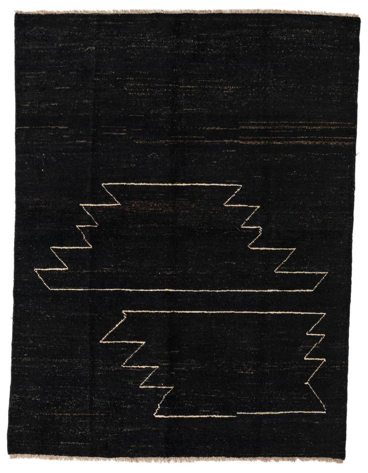 Detail image of 5' x 6' 5 Hand Knotted Kashkuli Gabbeh Rug