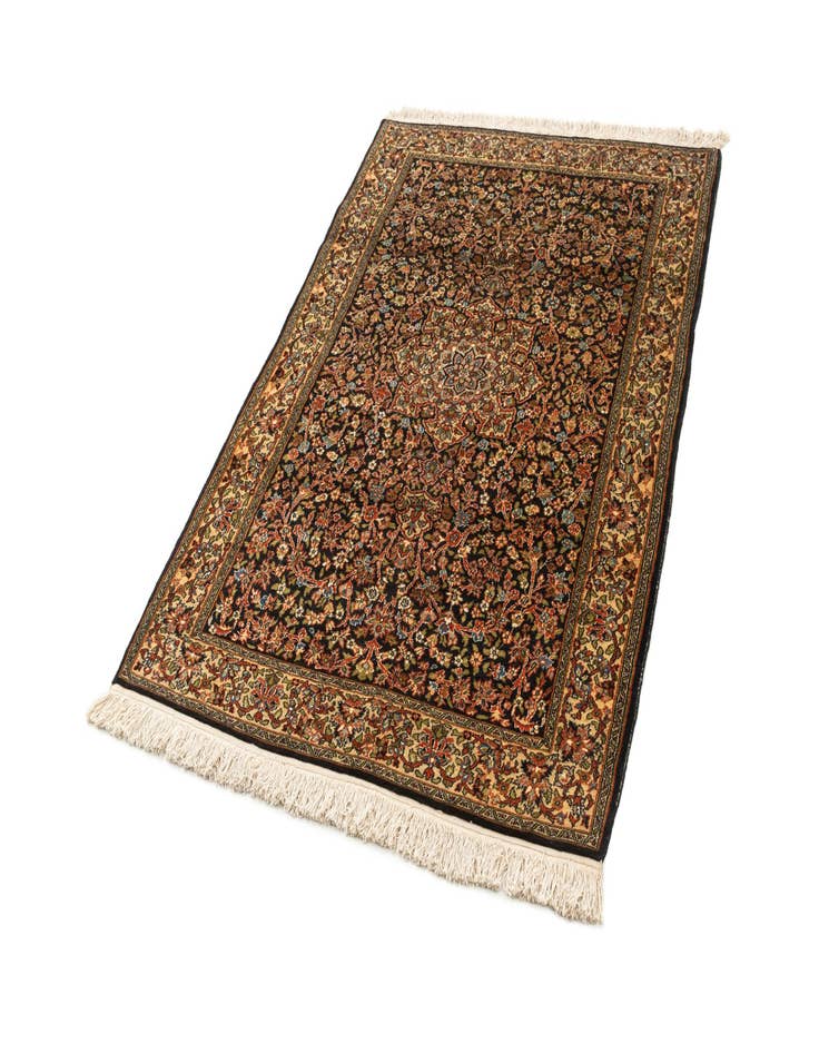 Detail image of 4' 3 x 6' 2 Hand Knotted Kashmir Oriental Wool Rug
