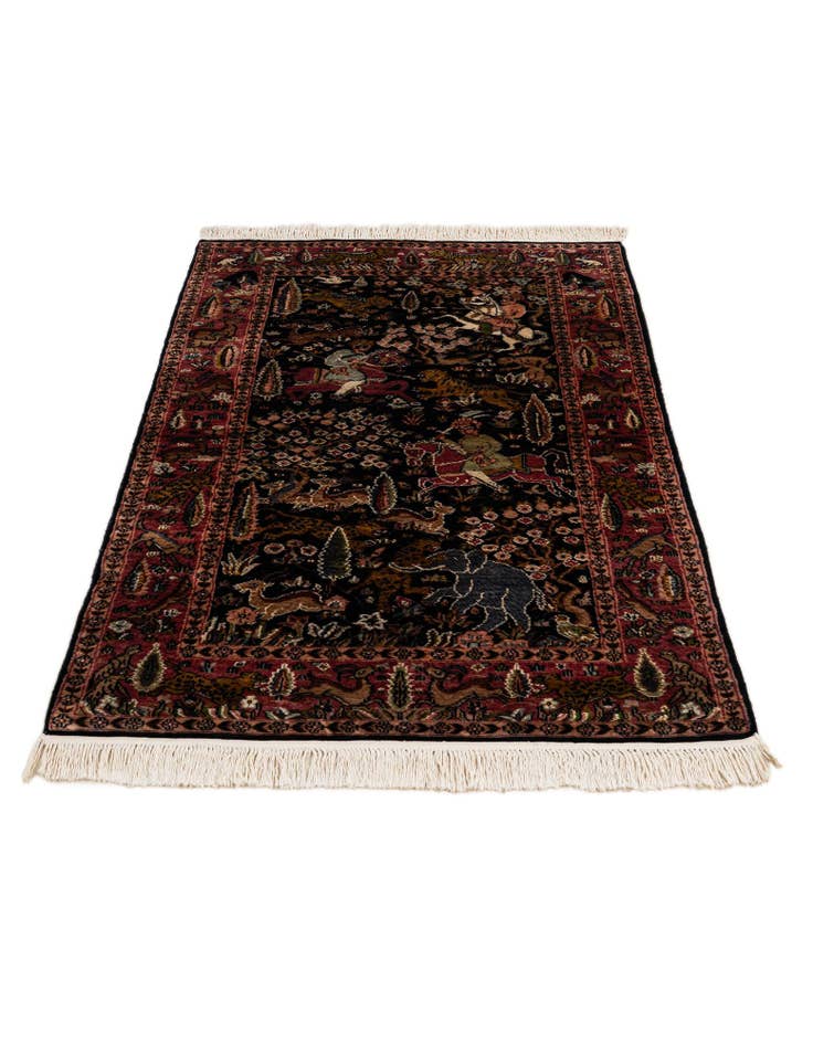 Detail image of 3' 1 x 5'  Hand Knotted Kashmir Oriental Rug