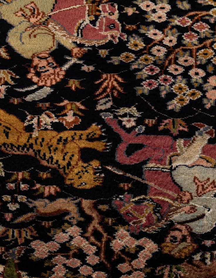 Detail image of 3' 1 x 5'  Hand Knotted Kashmir Oriental Rug