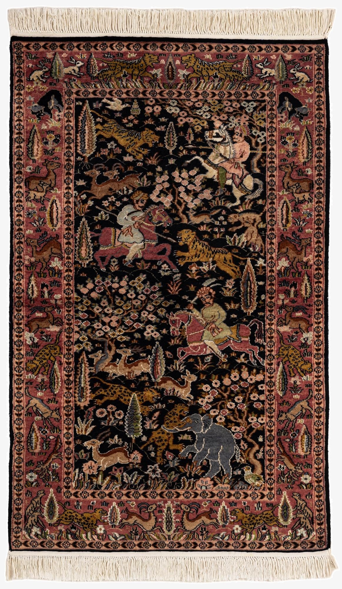 3' 1 x 5'  Hand Knotted Kashmir Oriental Rug
