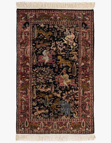 3' 1 x 5' Hand Knotted Kashmir Oriental Rug