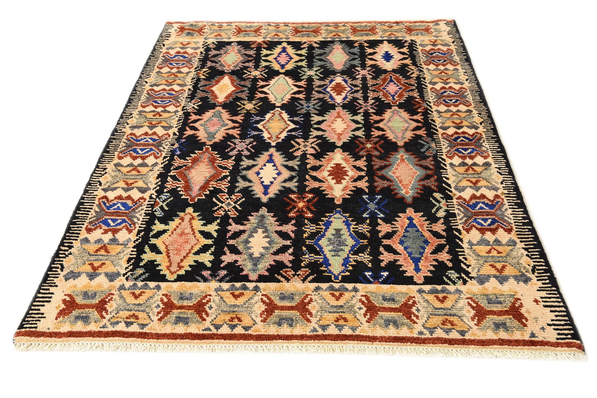 5' x 6' 9 Hand Knotted Kazak Wool Rug