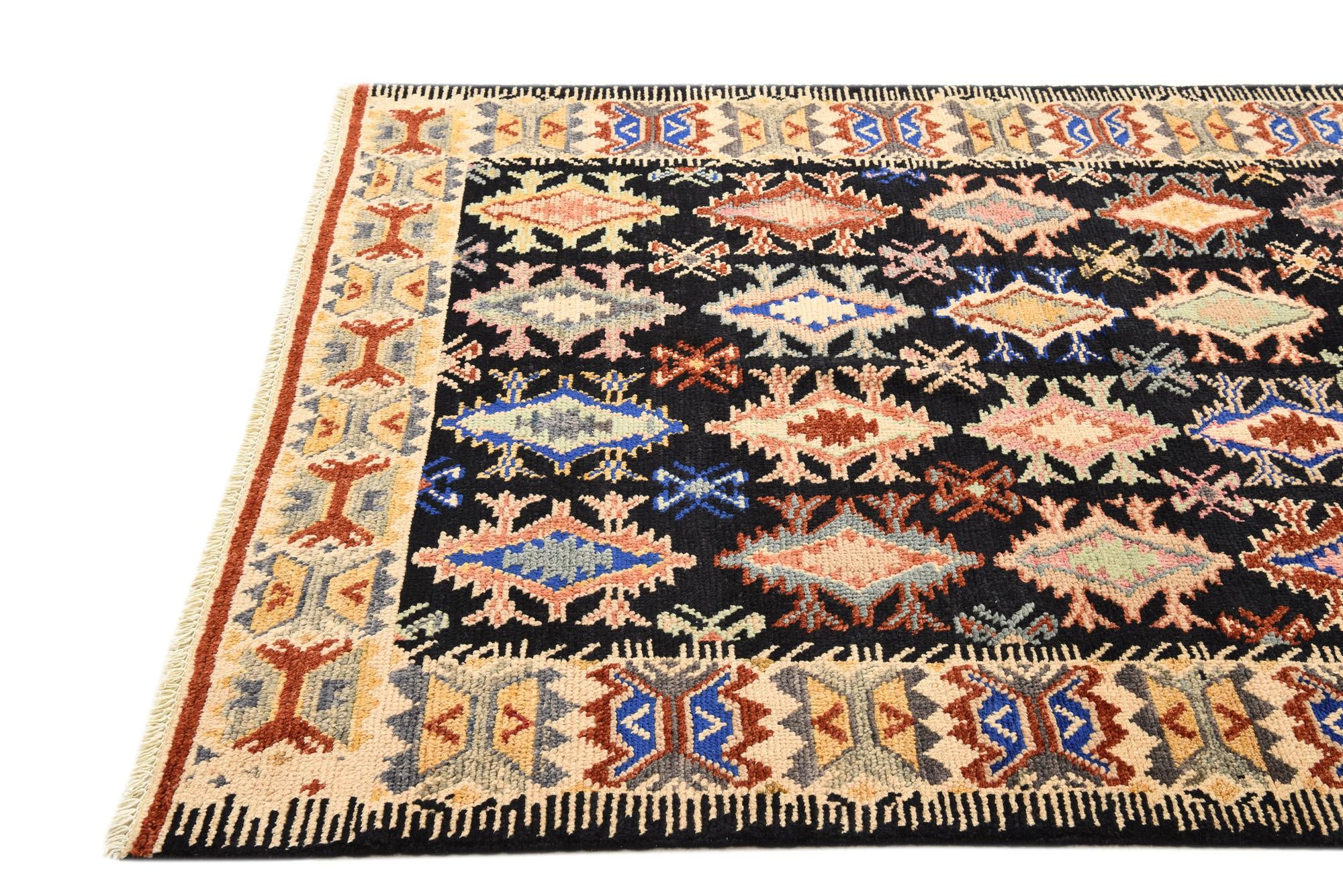 5' x 6' 9 Hand Knotted Kazak Wool Rug
