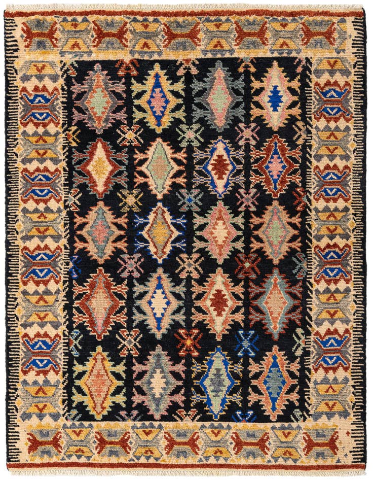 Detail image of 5' x 6' 9 Hand Knotted Kazak Wool Rug