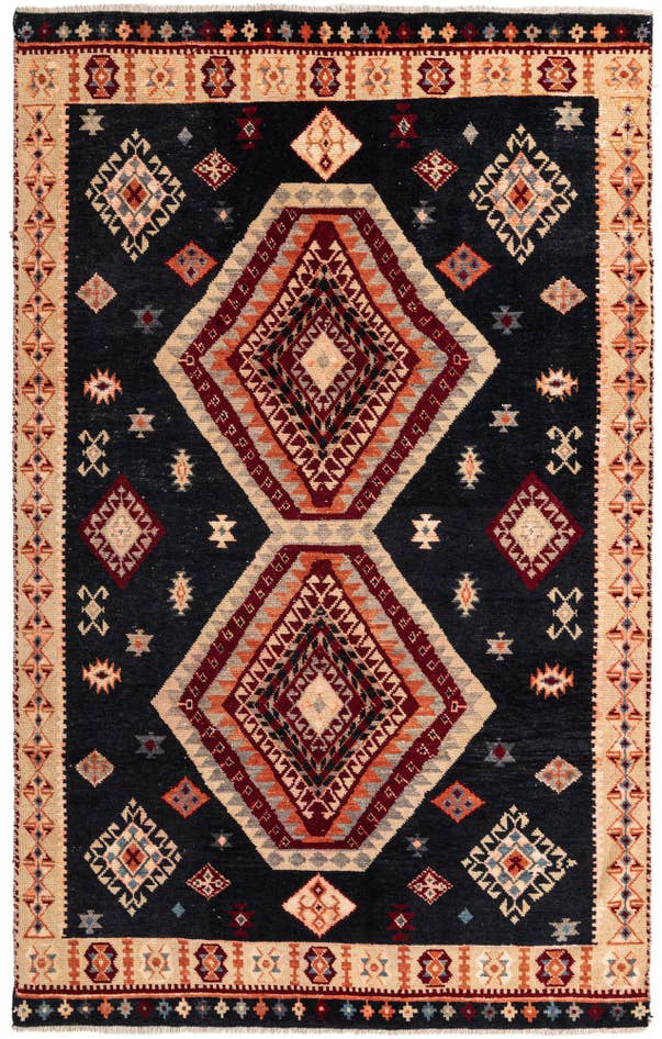 Detail image of 6' 6 x 10' Hand Knotted Kazak Rug