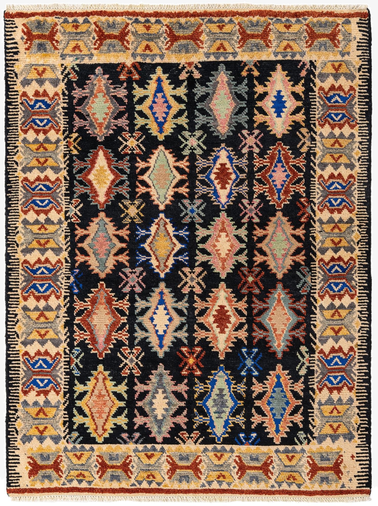 5' x 6' 9  Hand Knotted Kazak Wool Rug