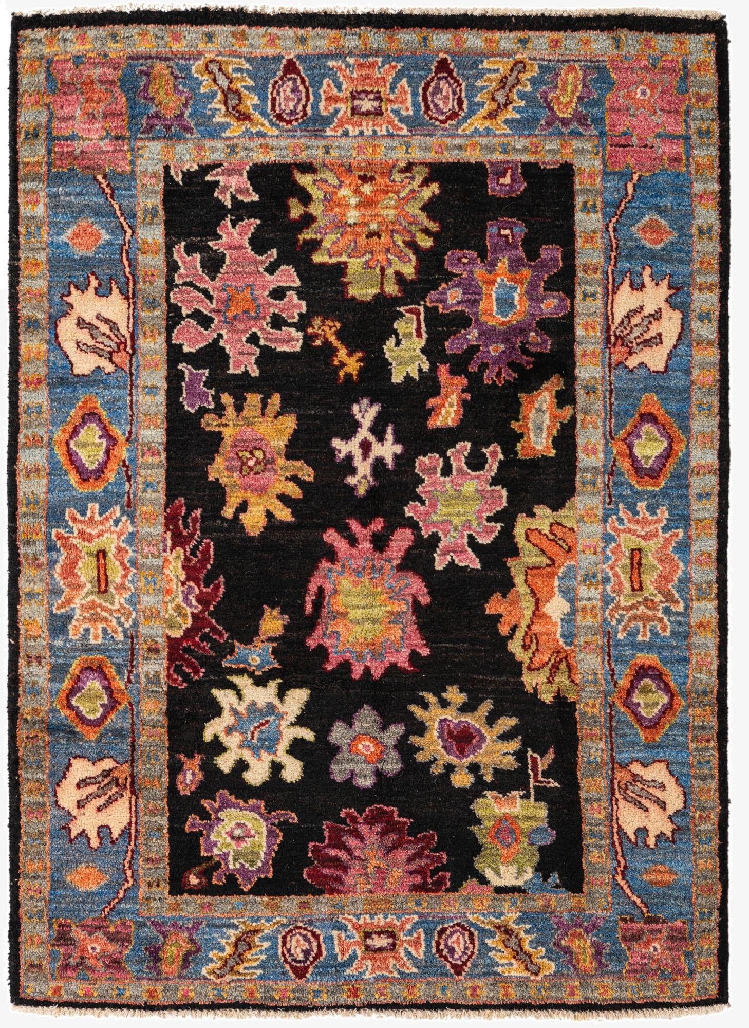 4' 3 x 5' 9  Hand Knotted Kazak Rug