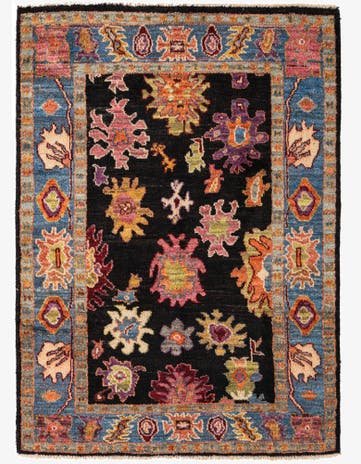 4' 3 x 5' 9 Hand Knotted Kazak Rug