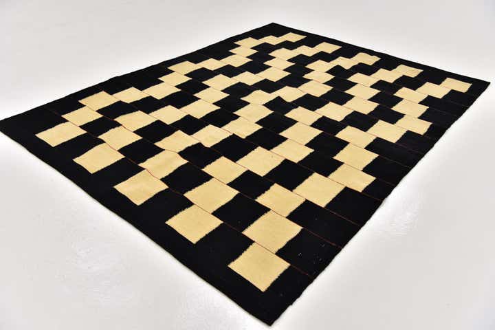 5' 2 x 6' 10 Hand Woven Kilim Modern Wool Rug